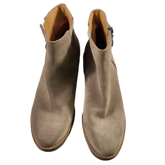 Vionic Hazal zip-up ankle boots in the stone suede leather color size 7 - Picture 3 of 9